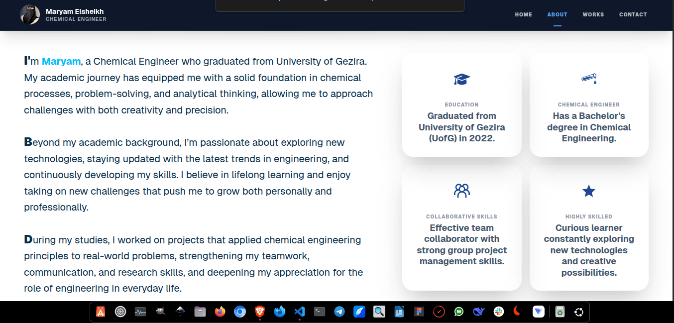 Maryam Elsheikh Portfolio Screenshot 2