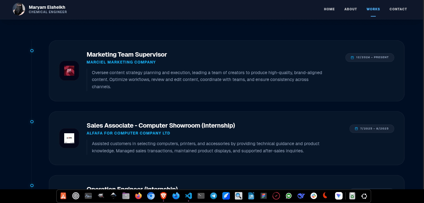 Maryam Elsheikh Portfolio Screenshot 3